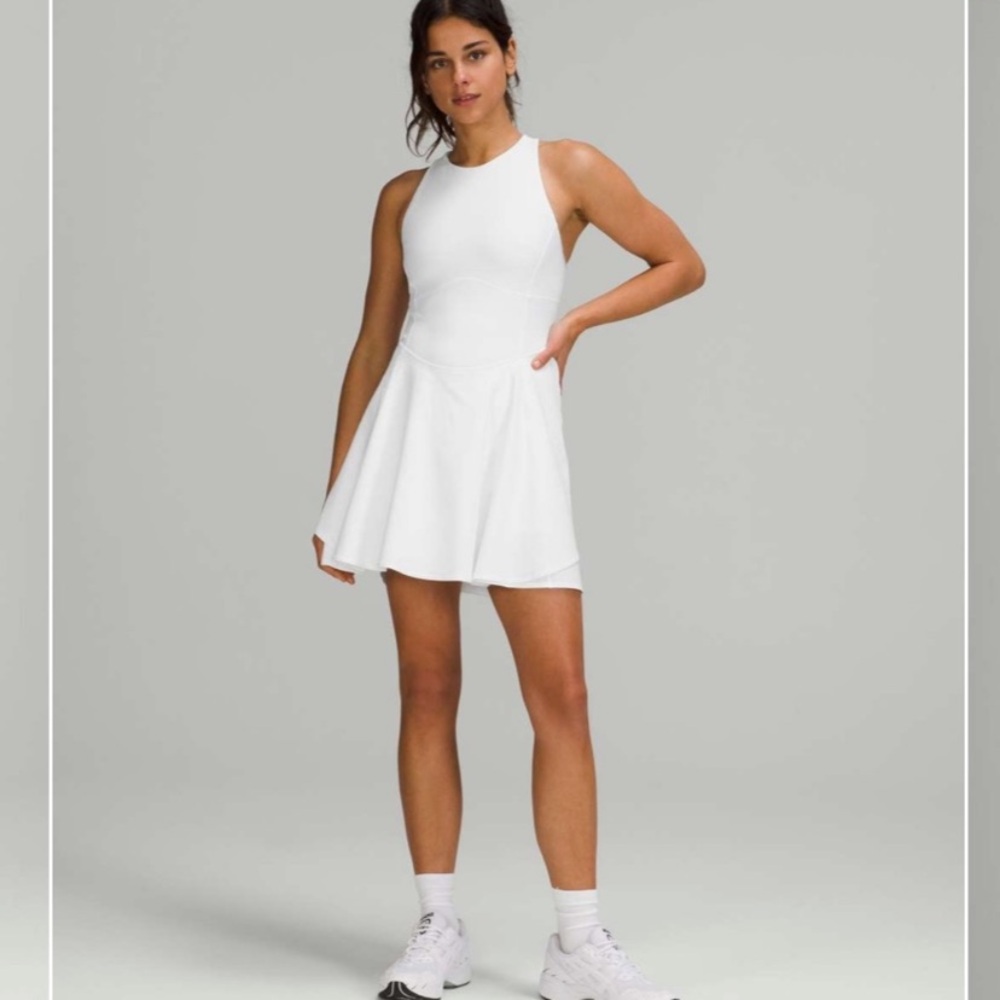 lululemon athletica White Sleeveless Fit-and-Flare Mini Dress